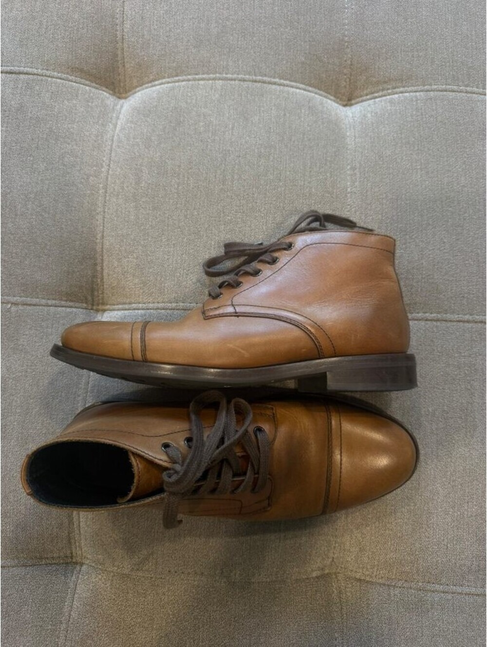 Thursday Boot Co Captain Cap Toe Boots Tan Leather Mens 8